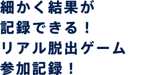 リアル脱出ゲーム 参加記録ページ