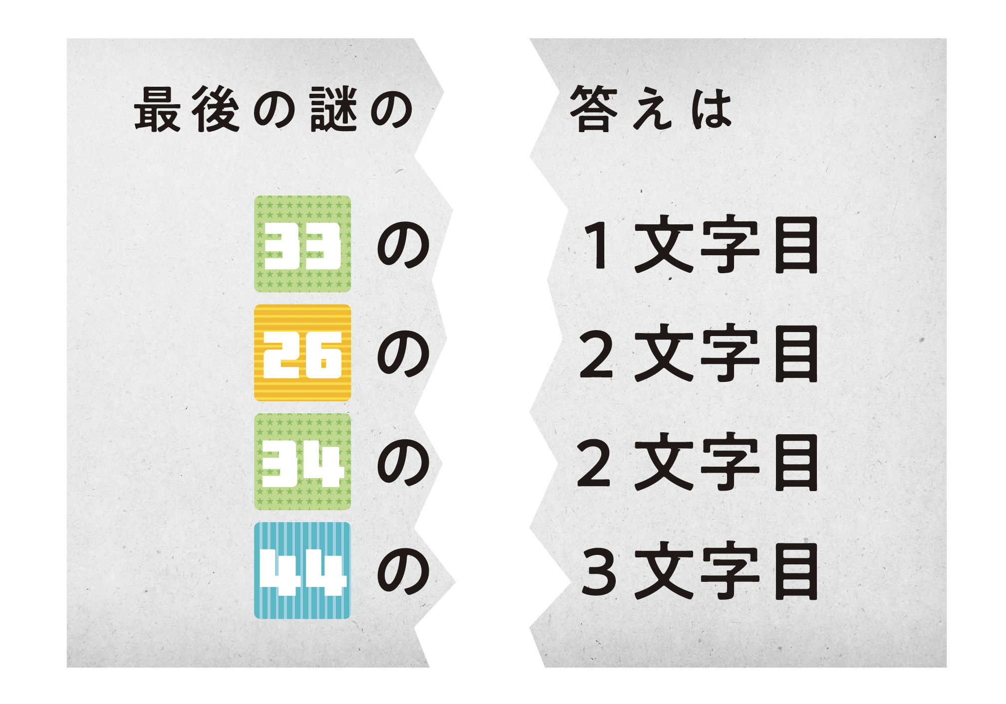 2枚の紙片